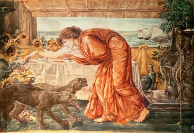 Circe Pouring Poison into a Vase and Awaiting the Arrival of Ulysses, 1863-69 by Edward Burne Jones